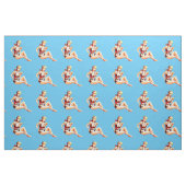 Kneeling Blonde Bikini Modell Thunder_Cove Stoff (Fat Quarter (45,7 x 55,9 cm))