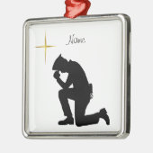 Kneeling Police Officer Weihnachtsschmuck (Links)