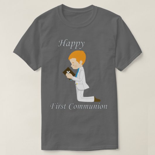 Kneeling Redhead Boy T-Shirt (Design vorne)