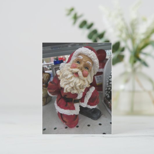 Kneeling Santa Postkarte (Stehend Vorderseite)
