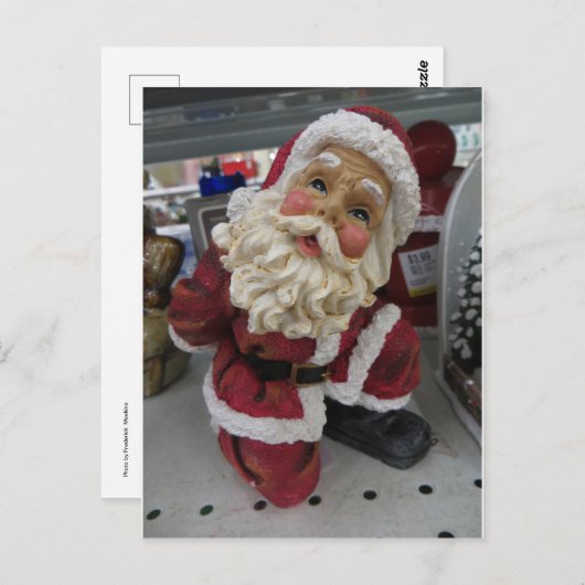 Kneeling Santa Postkarte (Vorne/Hinten)