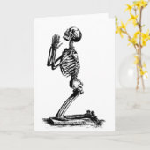 Kneeling Skeleton Karte (Gelbe Blume)