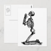 Kneeling Skeleton Postkarte (Vorne/Hinten)