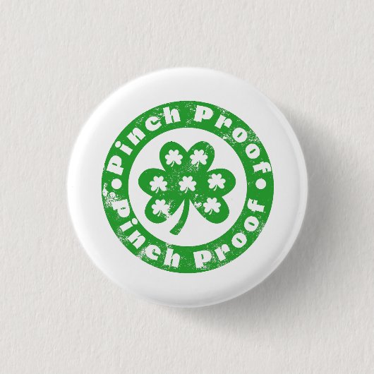 Kneif Schutz St. Patrick's Day Button (Vorderseite)