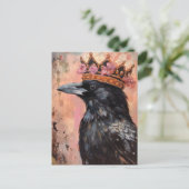 Kneipe in einem rosa Kronenhintergrund Postkarte (Stehend Vorderseite)