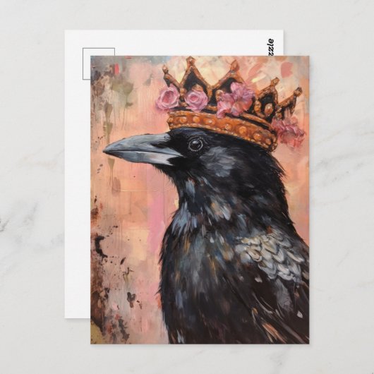 Kneipe in einem rosa Kronenhintergrund Postkarte (Vorne/Hinten)