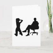 KNELING FRAU & MAN saß IN KINKY-KARTEN-STUHL Karte (Vorderseite)