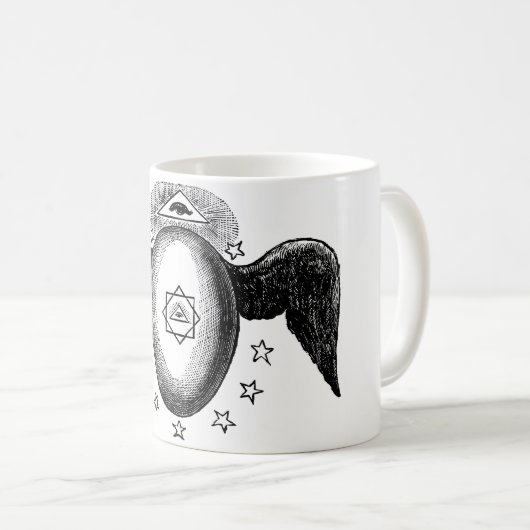 Kneph All Seeing Eye Masonic Symbol Kaffeetasse (VorderseiteRechts)