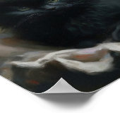 Knetbegleiter Black Kitten mit Garn Poster (Ecke)