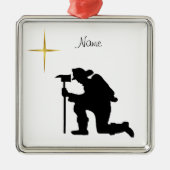 Kneten Fireman Silhouette Weihnachtsschmuck (Vorne)