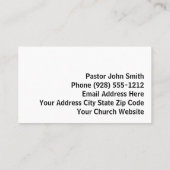 Kneten Gebet Orange Sunset Kirche Pastor Visitenkarte (Rückseite)