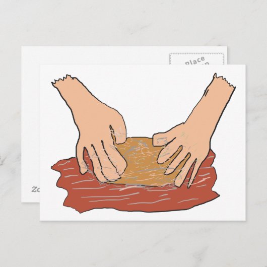 Kneten Postkarte (Vorne/Hinten)