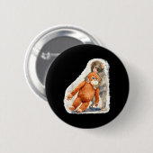 Kneten Sie süßes Babyäffchen-Orang-Utan-Plüschtier Button (Vorne & Hinten)