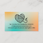 Knetgarne Crochet Garn Hand Spool Handgemachte Ges Visitenkarte (Rückseite)