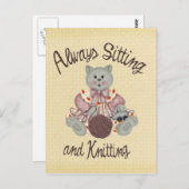 Knetkatze Postkarte (Vorne/Hinten)