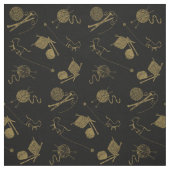 Knetkatzen mit Garnnnadeln Stoff (Muster)