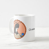 Knetkatzenbackliebhaber Individuelle Name Kaffeetasse (Vorderseite Links)