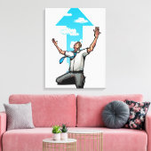 Knetmaschine des Geschäftsmanns, Pfeilzeichen im H Leinwanddruck (Insitu (Wohnzimmer))