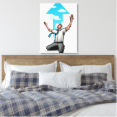 Knetmaschine des Geschäftsmanns, Pfeilzeichen im H Leinwanddruck (Insitu (Schlafzimmer))