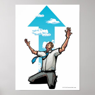 Knetmaschine des Geschäftsmanns, Pfeilzeichen im H Poster