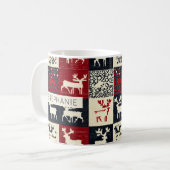 Knetmuster Weihnachtsmuster | Rustikal Kaffeetasse (Vorderseite Links)