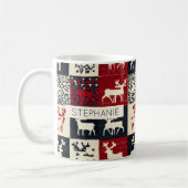 Knetmuster Weihnachtsmuster | Rustikal Kaffeetasse (Links)