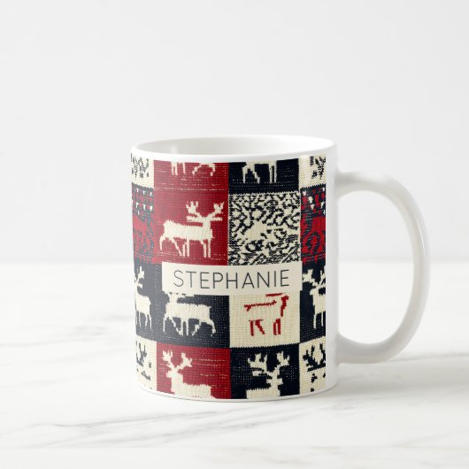Knetmuster Weihnachtsmuster | Rustikal Kaffeetasse (Rechts)