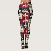 Knetmuster Weihnachtsmuster | Rustikal Leggings (Rückseite)