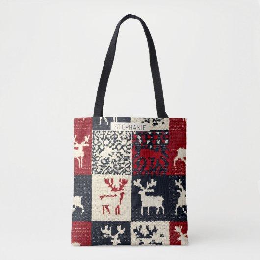 Knetmuster Weihnachtsmuster | Rustikal Tasche (Vorderseite)