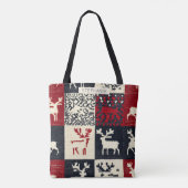 Knetmuster Weihnachtsmuster | Rustikal Tasche (Rückseite)