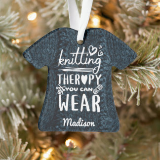 Knettherapie Sie können dunkelblaue Custom tragen Ornament