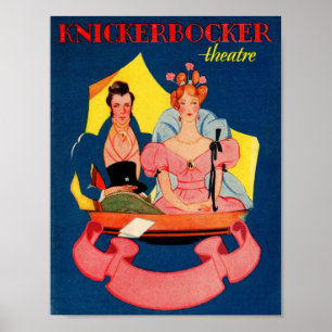 Knickerbocker Theaterkartenabdeckung der 1920er Ja Poster