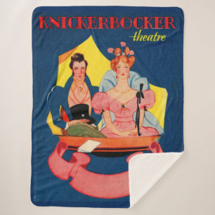 Knickerbocker Theaterkartenabdeckung der 1920er Ja Sherpadecke