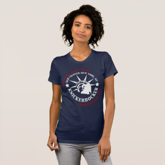 Knickerbocker weißes und blaues Logo T-Shirt