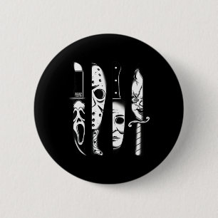 Knicks Horror Film Freitag Halloween Horror Goth E Button