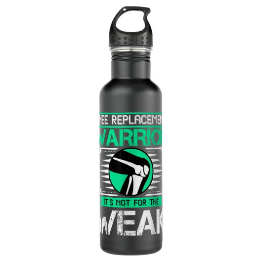 Knie-Ersatz-Operation erhalten Wohlgefühl Geschenk Edelstahlflasche (Vorderseite)