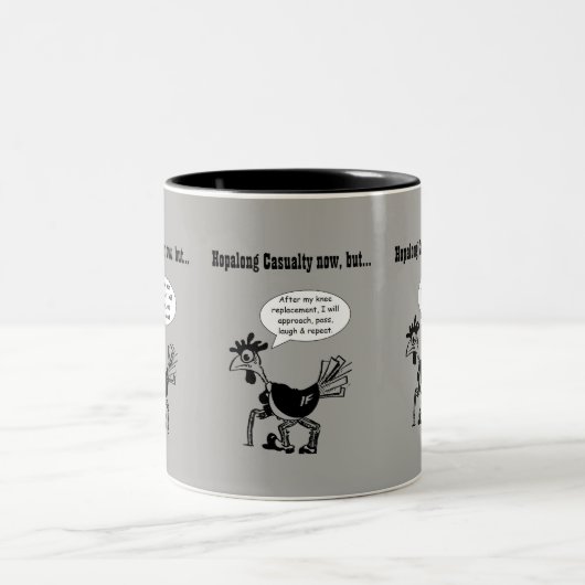 Knie-Ersatz-Operation - Spaß-Zitat Zweifarbige Tasse (Mittel)