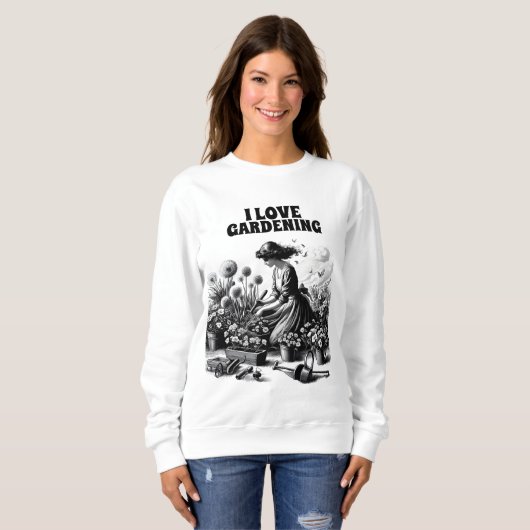 Knie im Garten Sweatshirt (Vorne ganz)