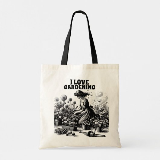 Knie im Garten Tragetasche (Rückseite)