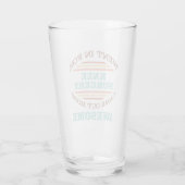 Knie Operation Erholung Spaß Glas (Rückseite)