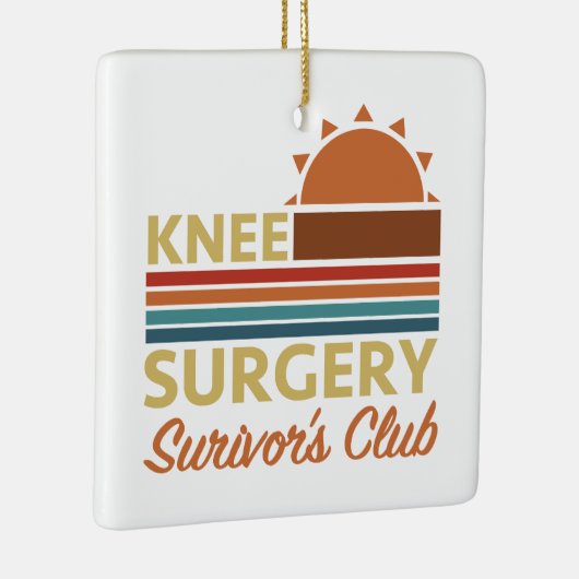 Knie Operation Erholung Spaß Keramikornament (Rechts)