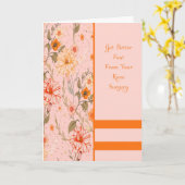 Knie Operation Peach Colour wird bald gut Karte (Gelbe Blume)