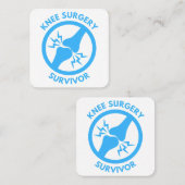 Knie-Operation Quadratische Visitenkarte (Vorne/Hinten)