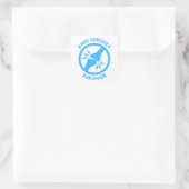 Knie-Operation Quadratischer Aufkleber (Tasche)