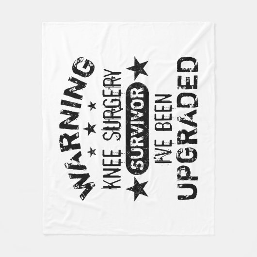 Knie-Operation-Spaß aktualisiert Fleecedecke (Vorderseite)