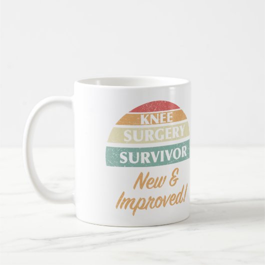 Knie Operation Survivor Spaß Kaffeetasse (Links)