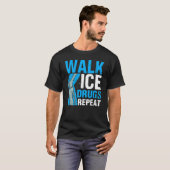 Knie Operation Survivor Walk Ice Drogen Wiederholu T-Shirt (Vorne ganz)