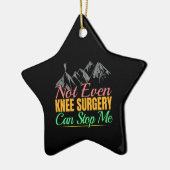 Knie-Operation-Wanderangebot - Bergsteigen Keramik Ornament (Links)