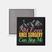 Knie-Operation-Wanderangebot - Bergsteigen Magnet (Vorderseite/Rückseite)