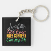 Knie-Operation-Wanderangebot - Bergsteigen Schlüsselanhänger (Rückseite)